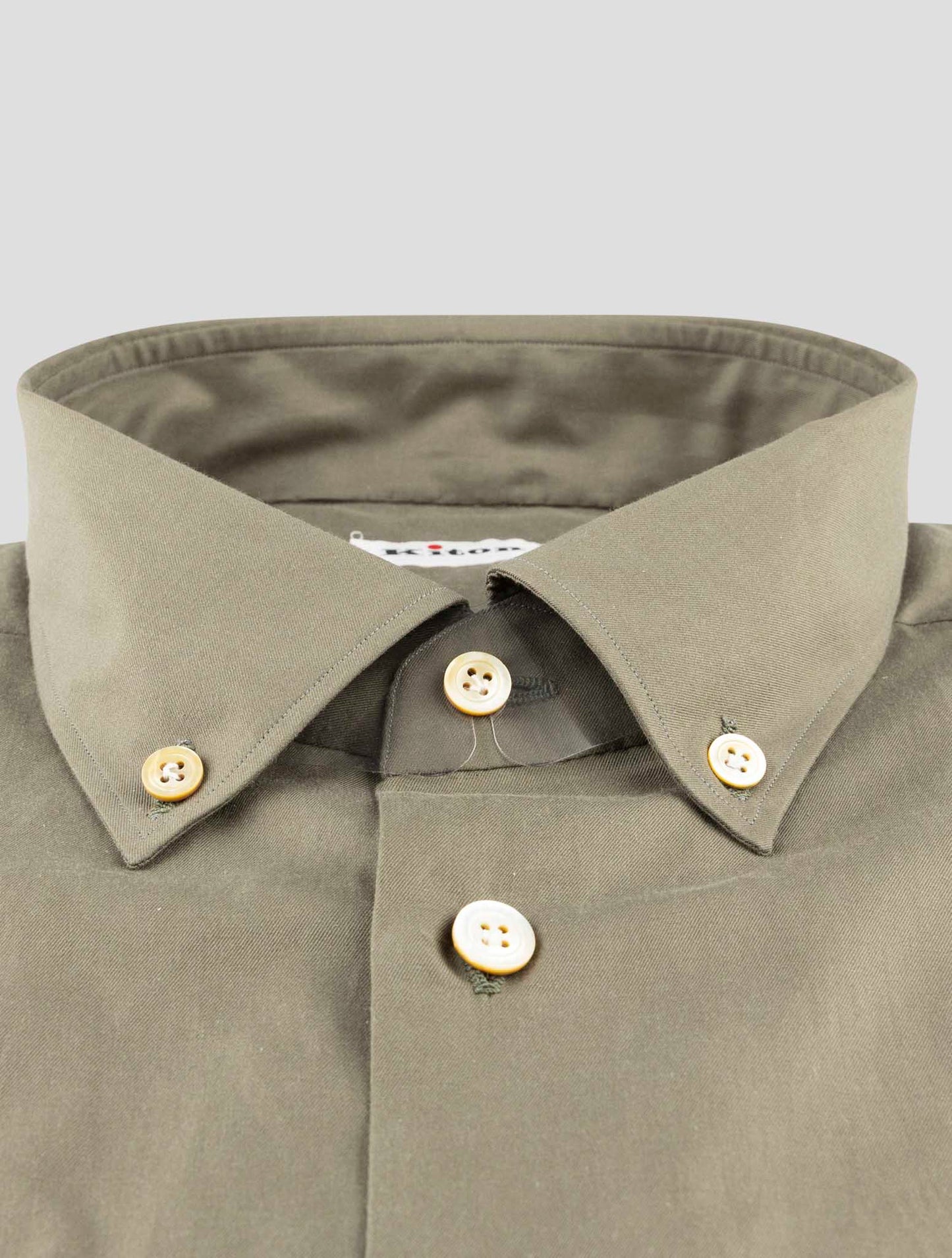 Kiton Green Cotton Shirt