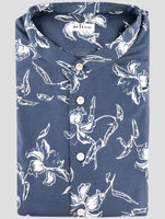 Kiton Blue Cotton Shirt