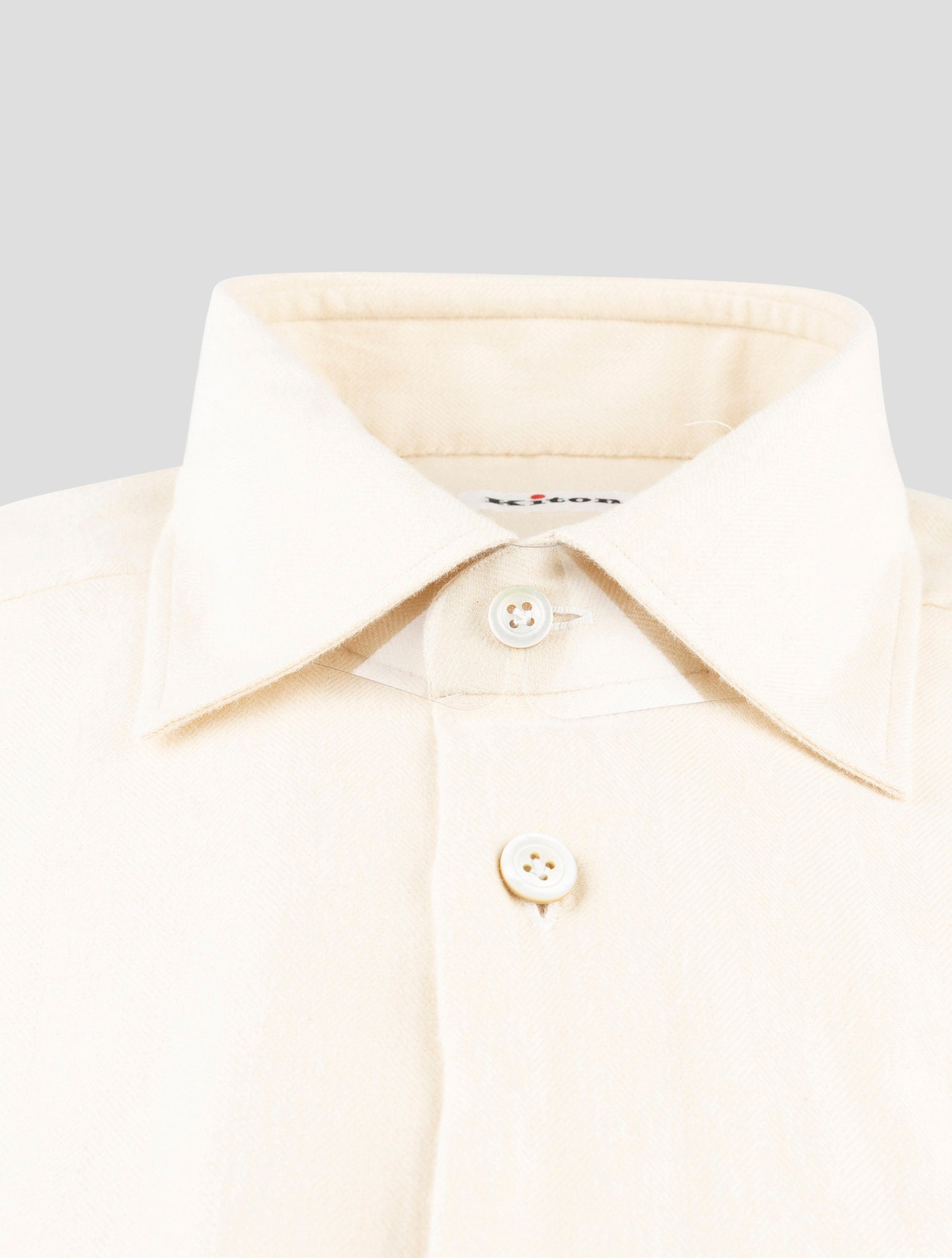 Kiton Beige Cotton Shirt