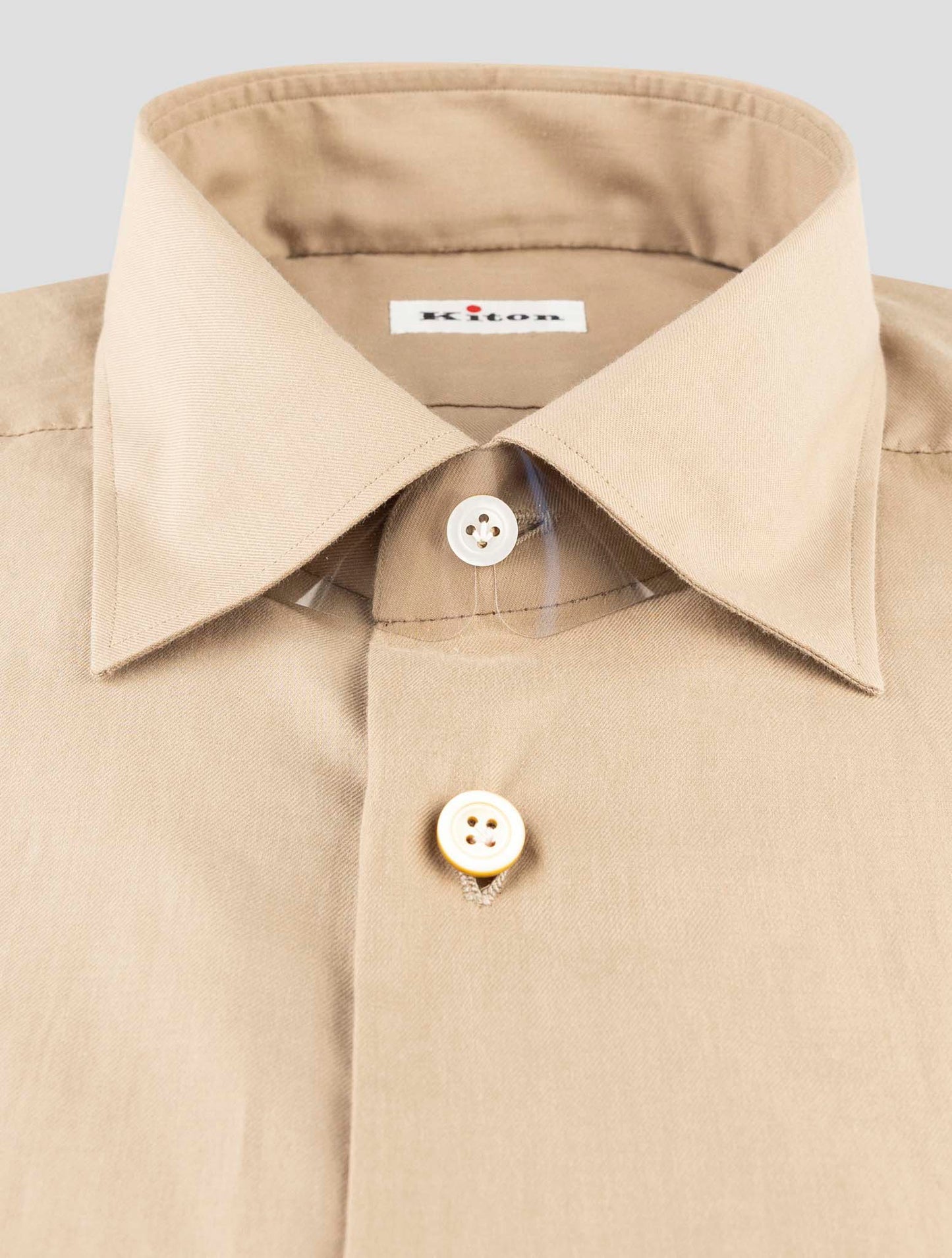 Kiton Brown Cotton Shirt