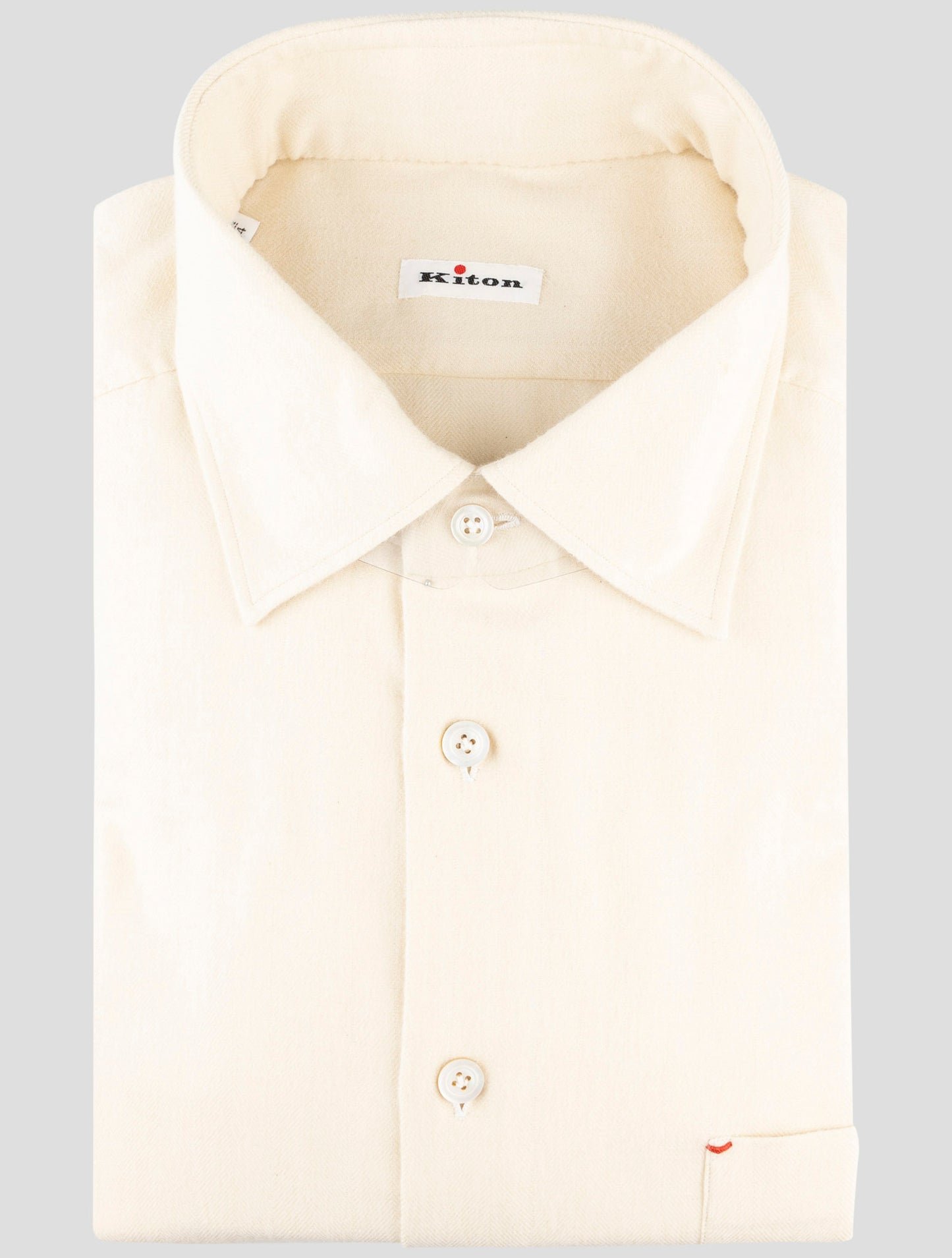 Kiton Beige Cotton Shirt