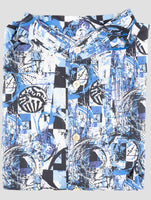 Kiton Blue Cotton Shirt