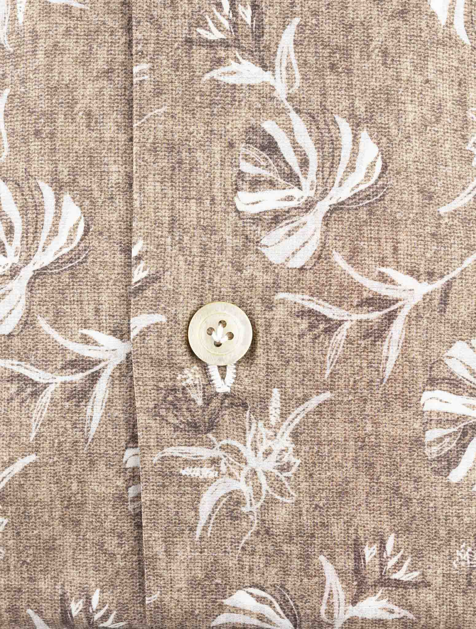 Kiton Brown Cotton Ea Shirt