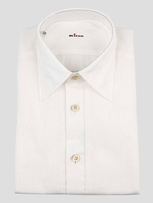 Kiton White Cotton Linen Shirt