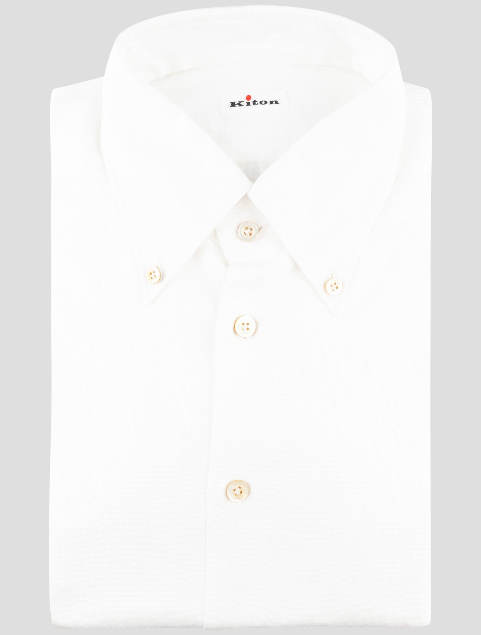 Kiton White Cotton Shirt