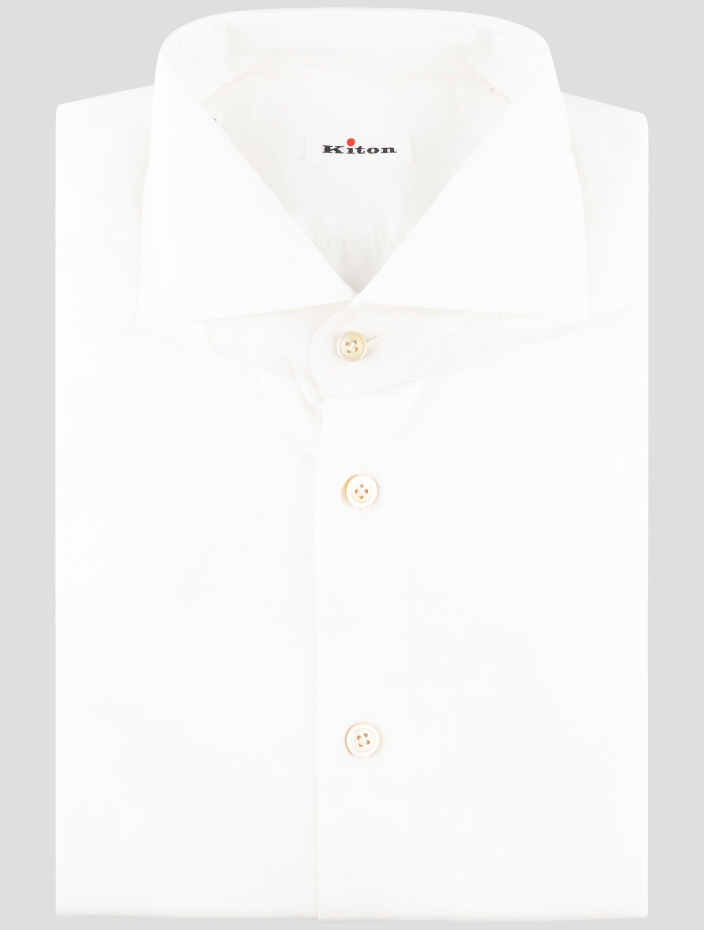 Kiton White Cotton Shirt