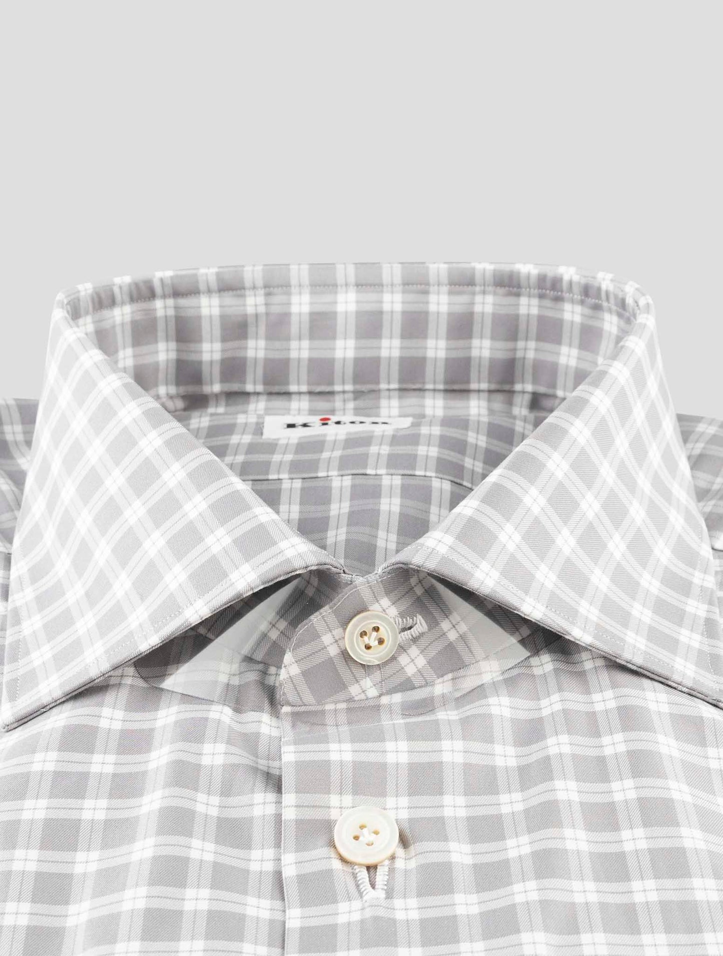 Kiton Gray Cotton Shirt