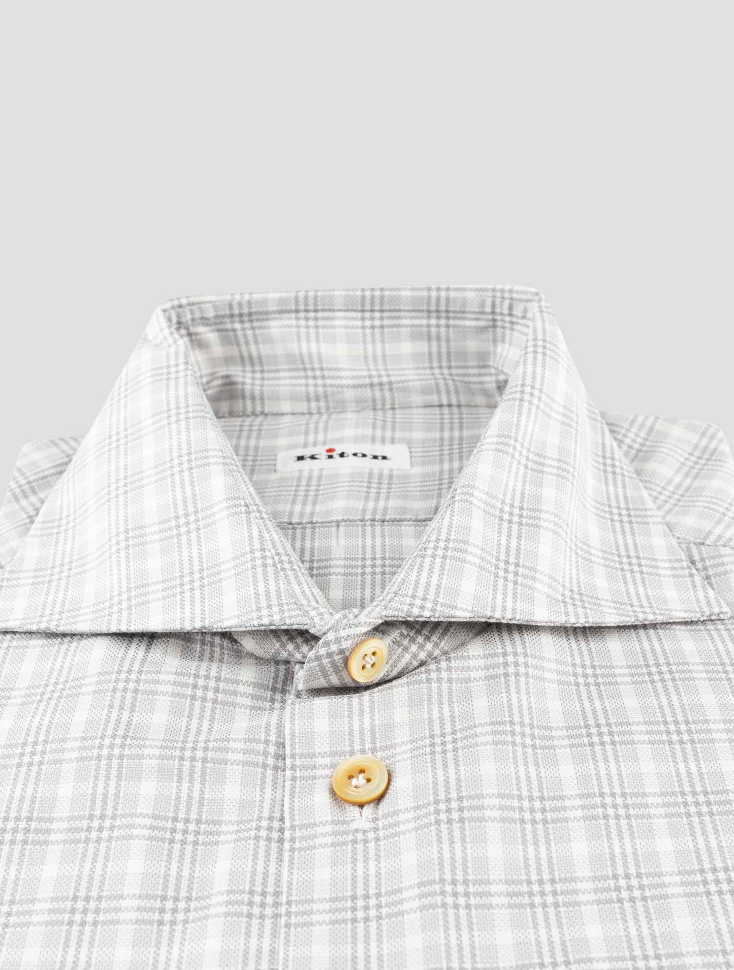 Kiton Gray Cotton Shirt