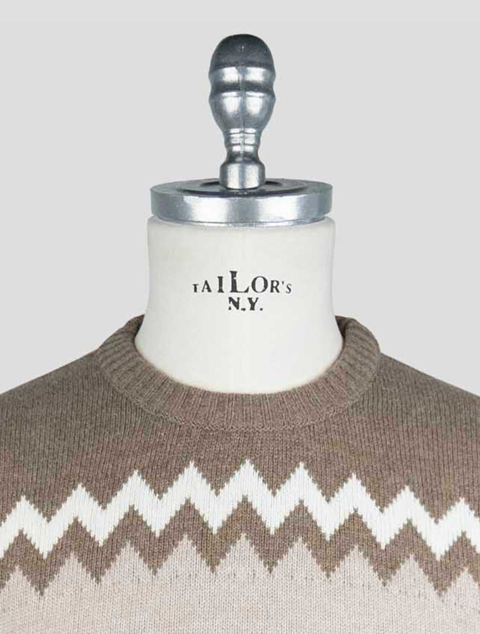 Kiton Brown Cashmere Sweater Crewneck