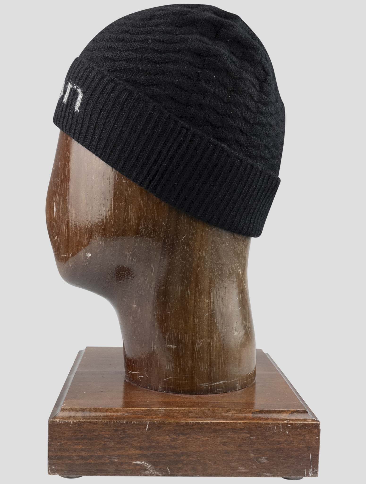 Kiton Black Cashmere Beanie Hat