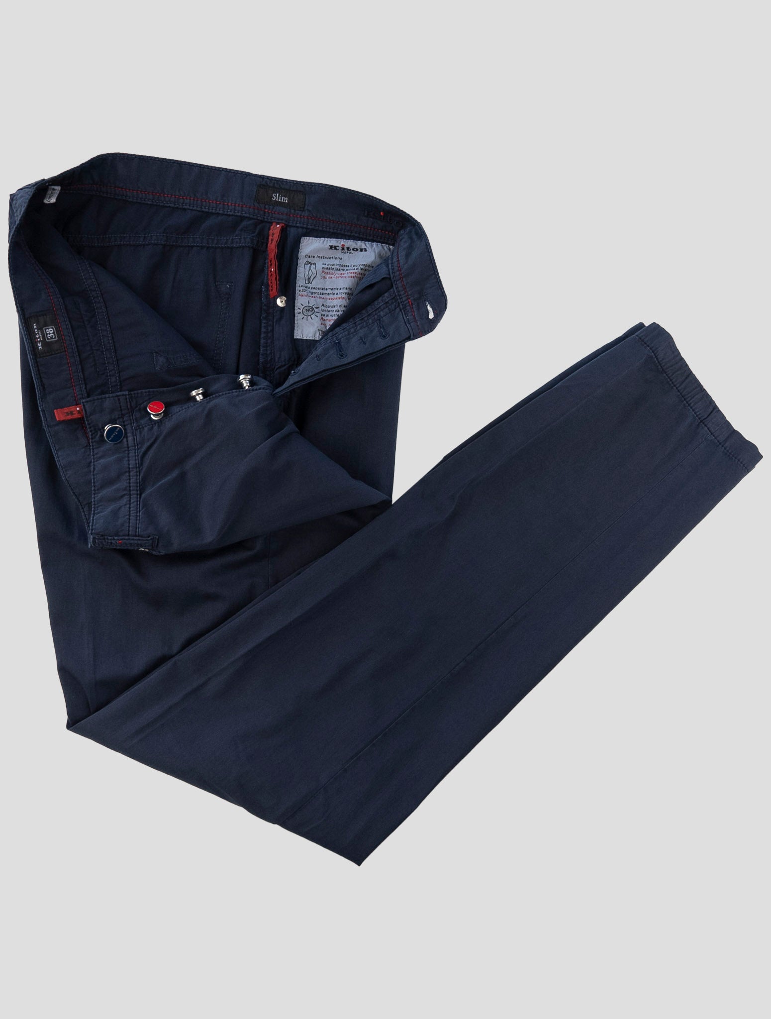 Kiton Blue Cotton Ea Jeans