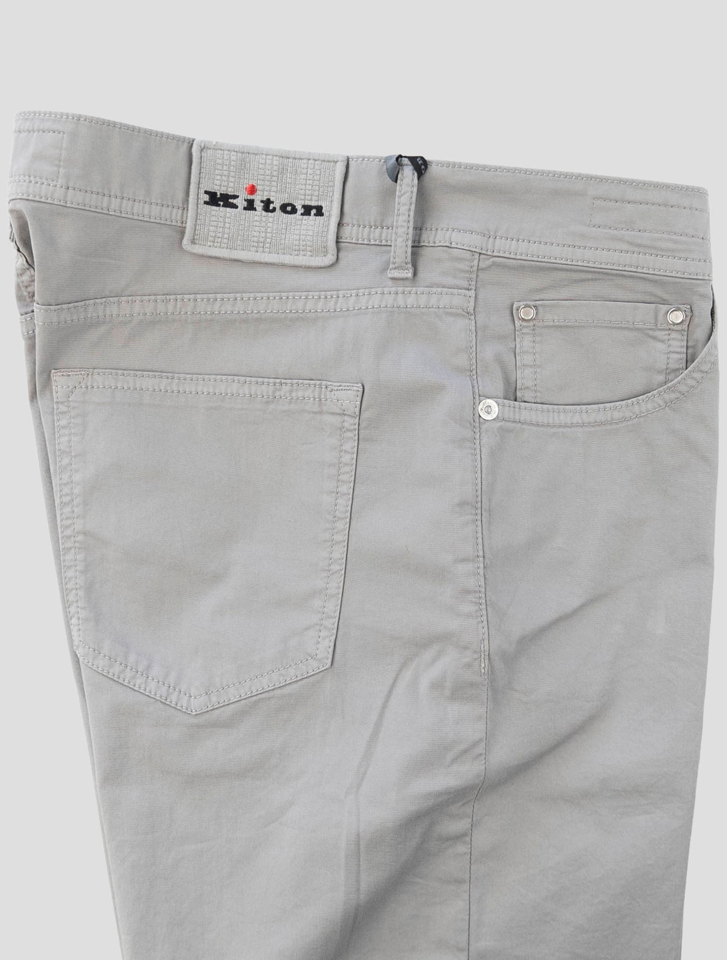 Kiton Gray Cotton Ea Jeans