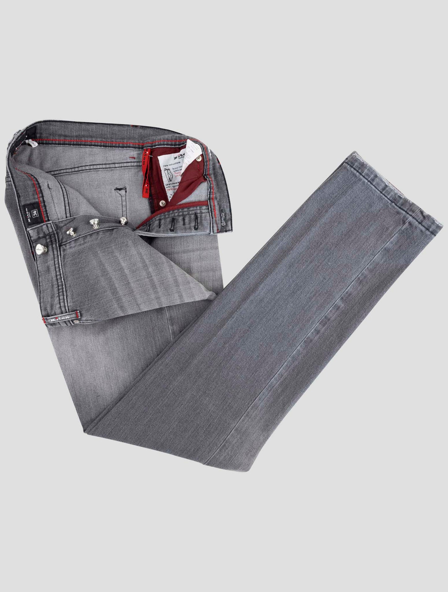 Kiton Gray Cotton Ea Jeans