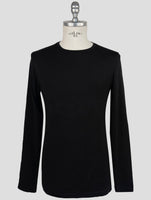 Kiton Knt Black Cotton Sweater Crewneck