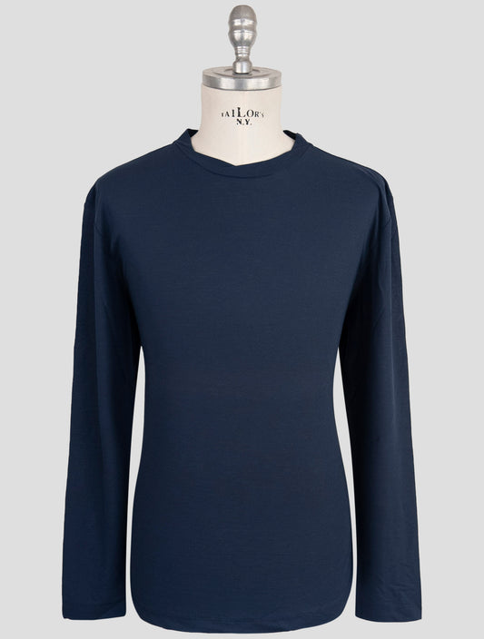 Kiton Knt Blue Cotton T-Shirt