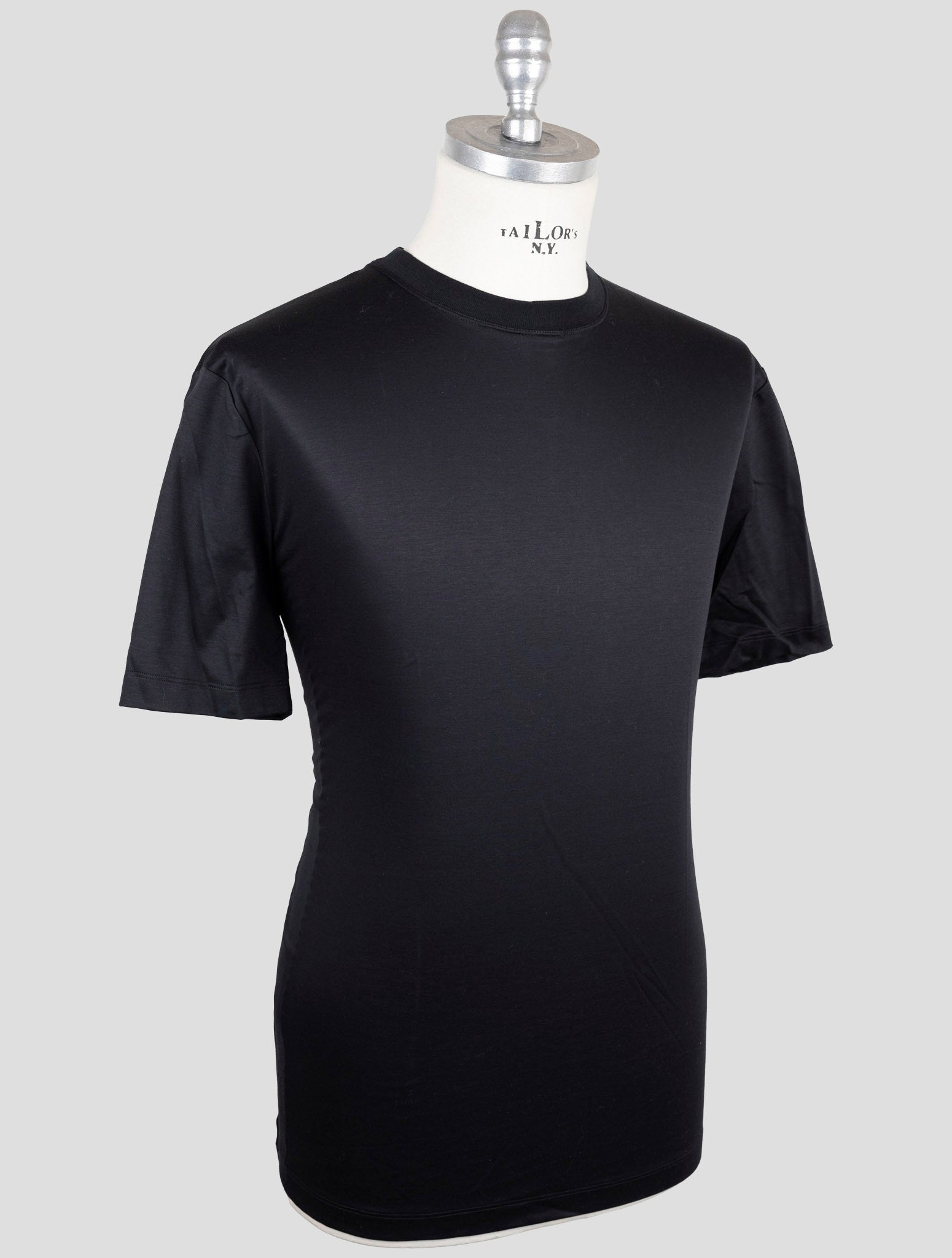 Kiton Black Cotton T-Shirt