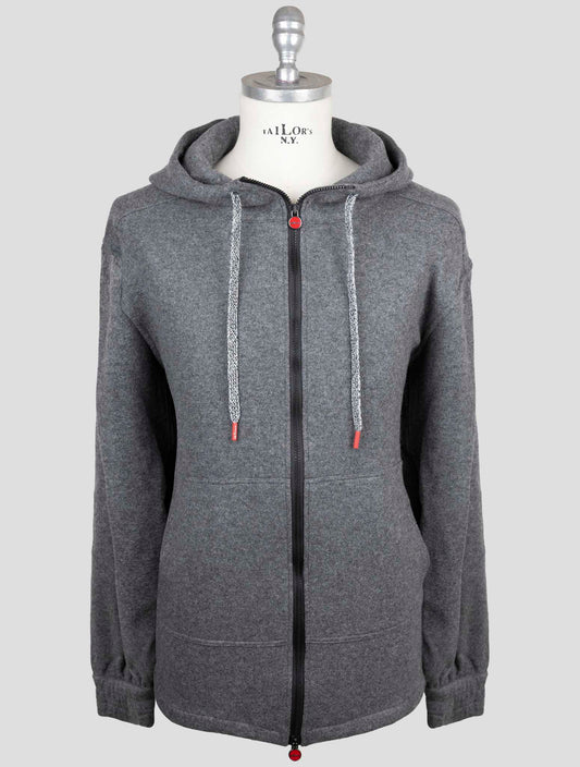 Kiton Gray Cashmere Pa Sweater Full Zip