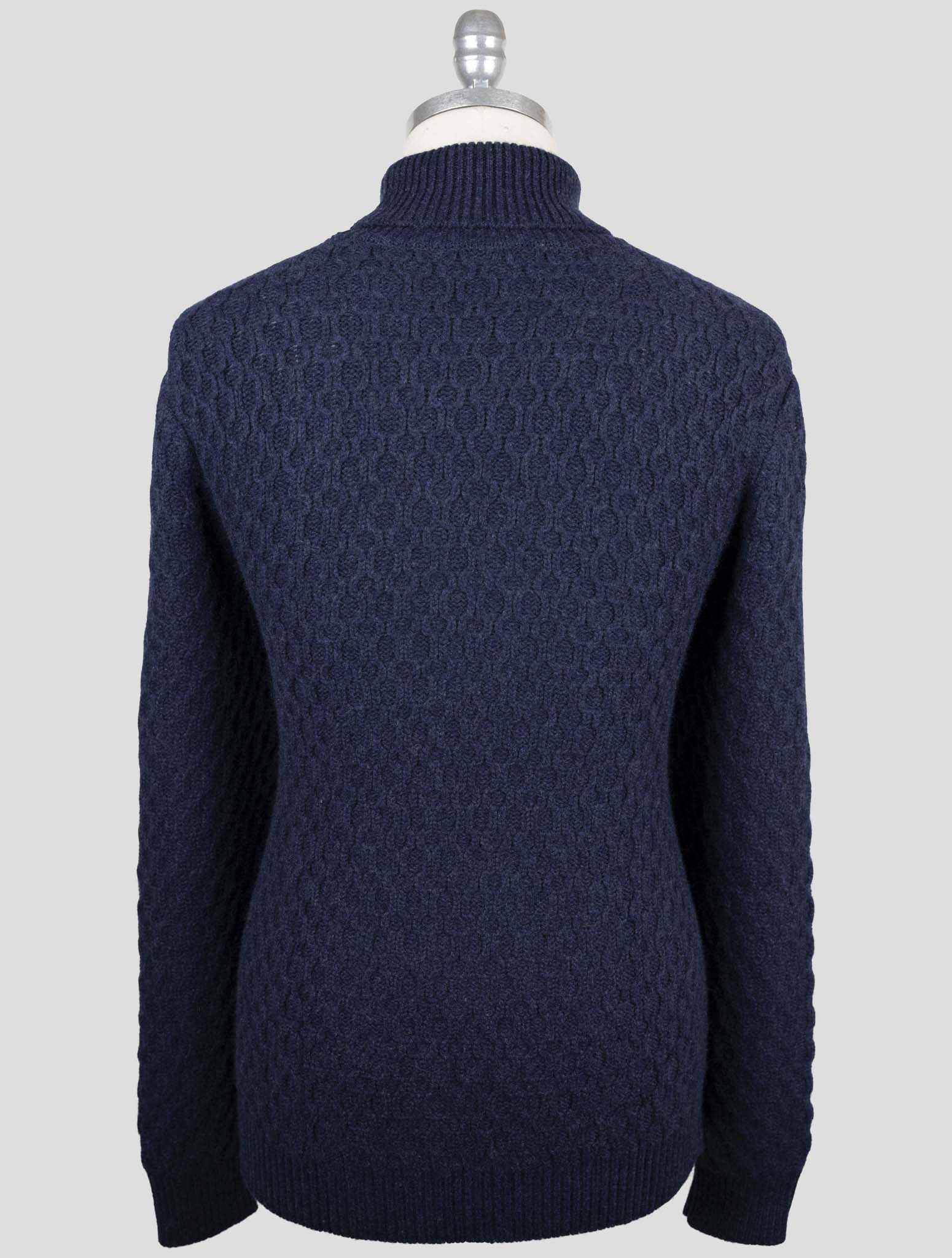 Kiton Blue Cashmere Sweater Turtleneck