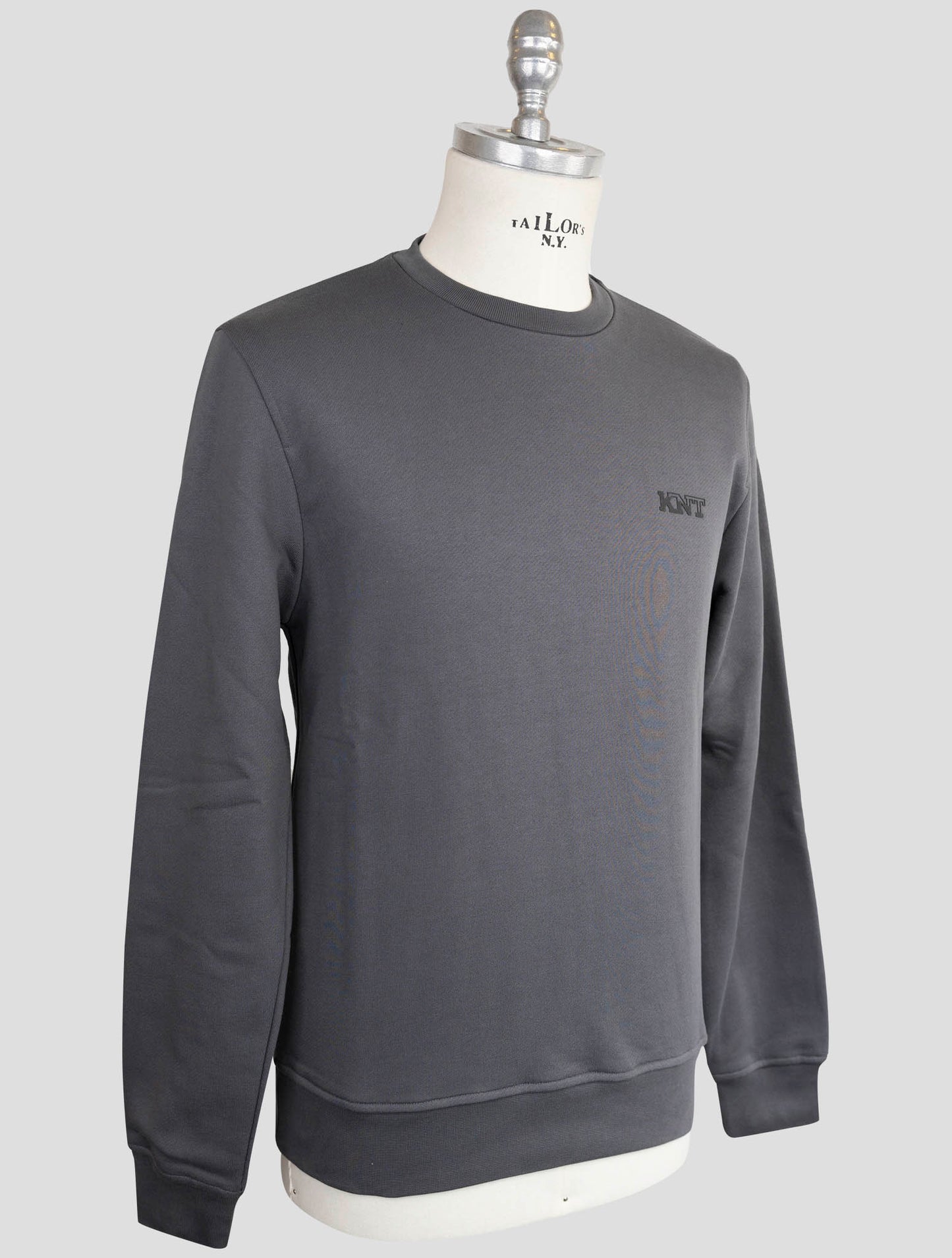 Kiton Knt Gray Cotton Sweater Crewneck