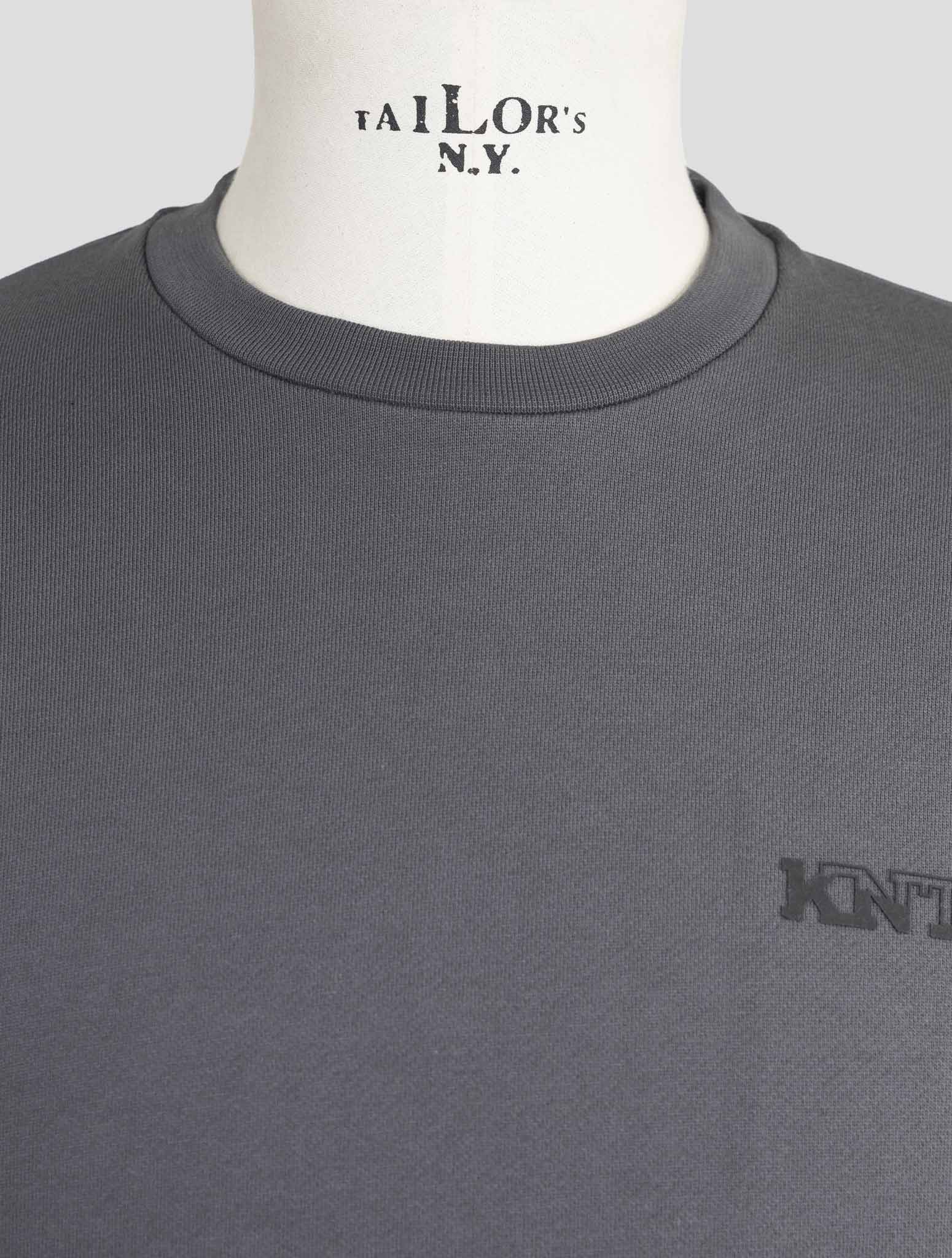 Kiton Knt Gray Cotton Sweater Crewneck