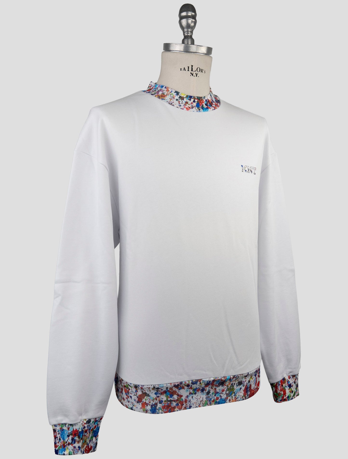 Kiton Knt White Cotton Sweater Crewneck