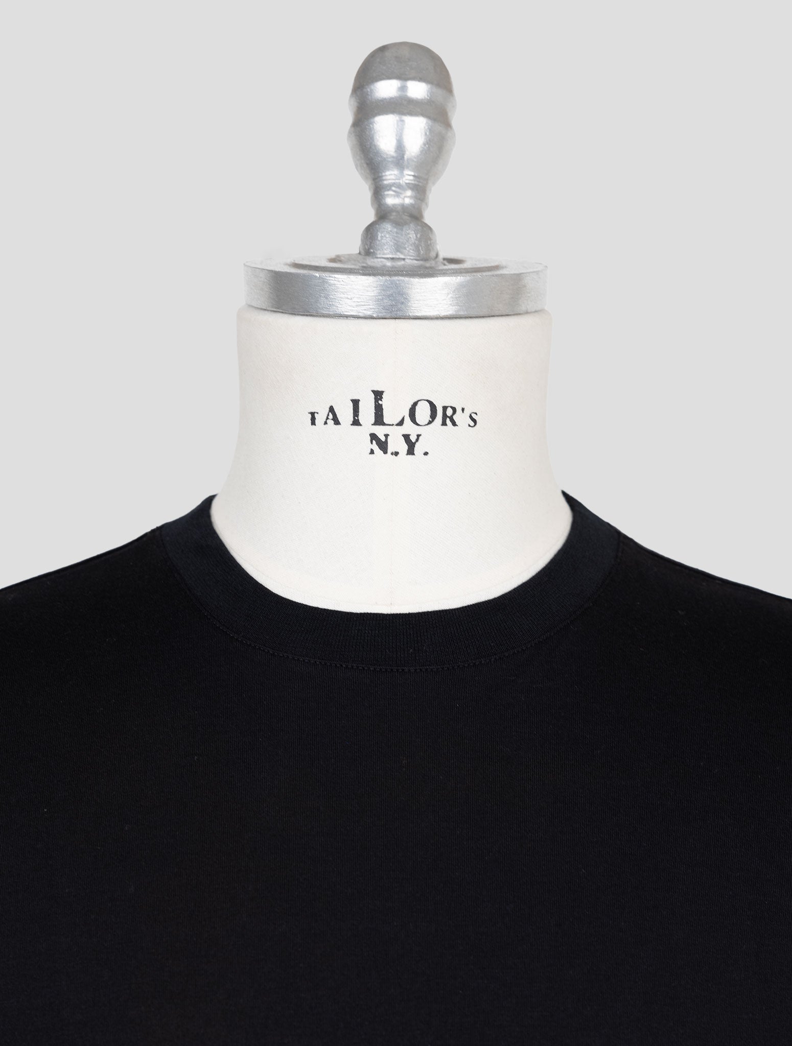 Kiton Knt Black Cotton T-Shirt