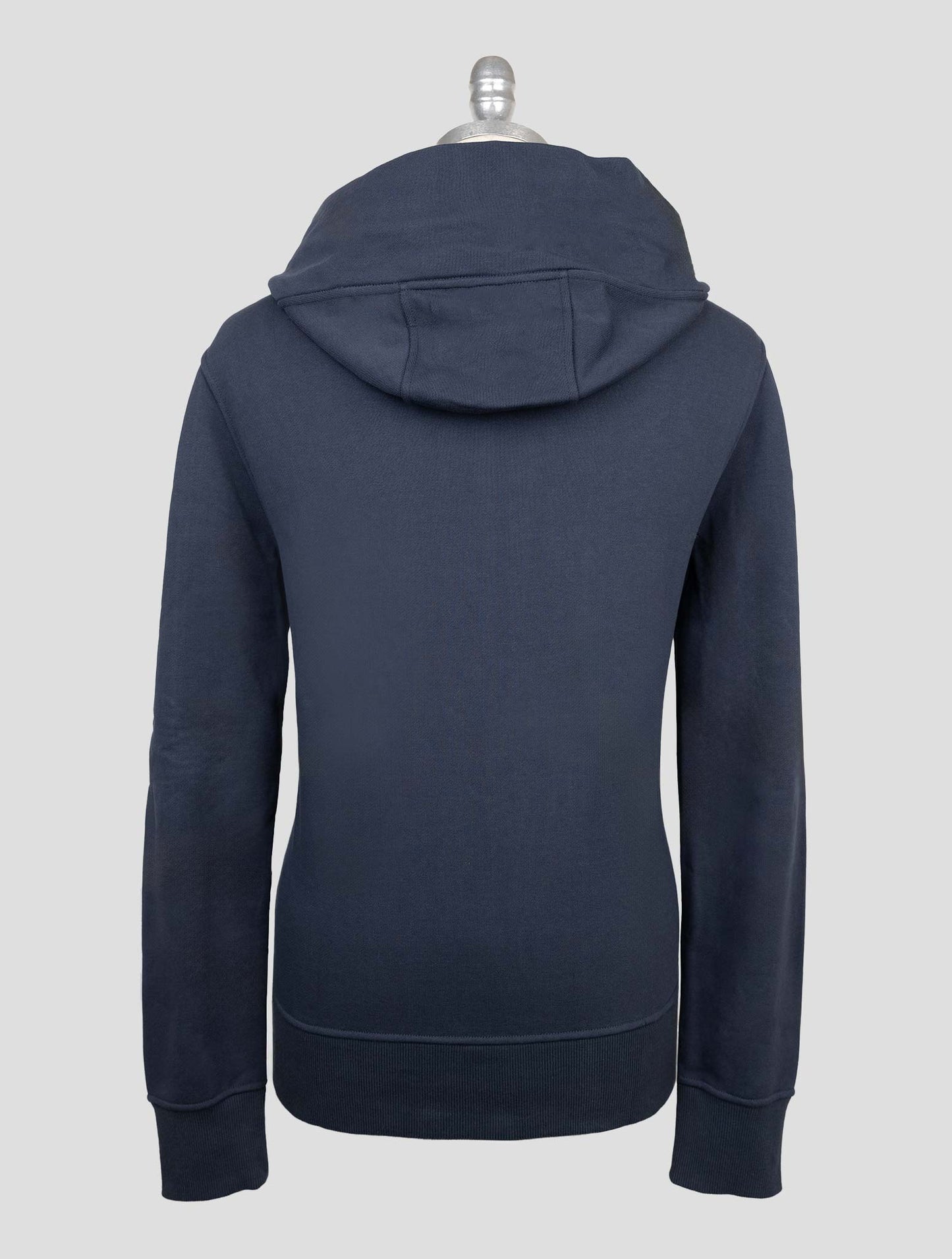 Kiton Knt Blue Cotton Sweater Full Zip