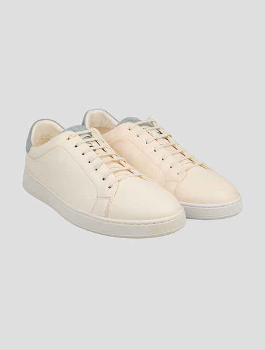 Kiton Beige Leather Sneakers