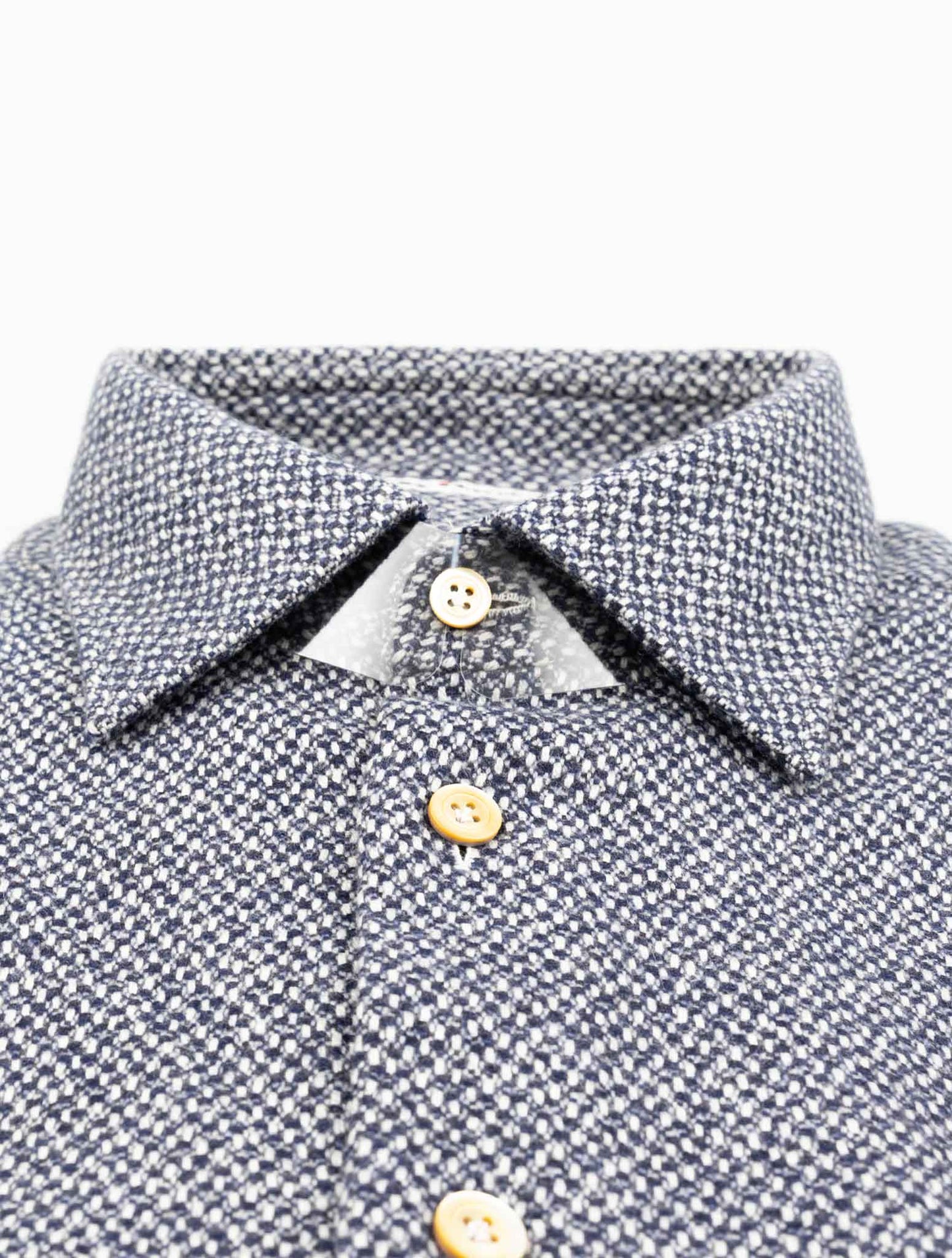 Kiton Blue Cashmere Shirt