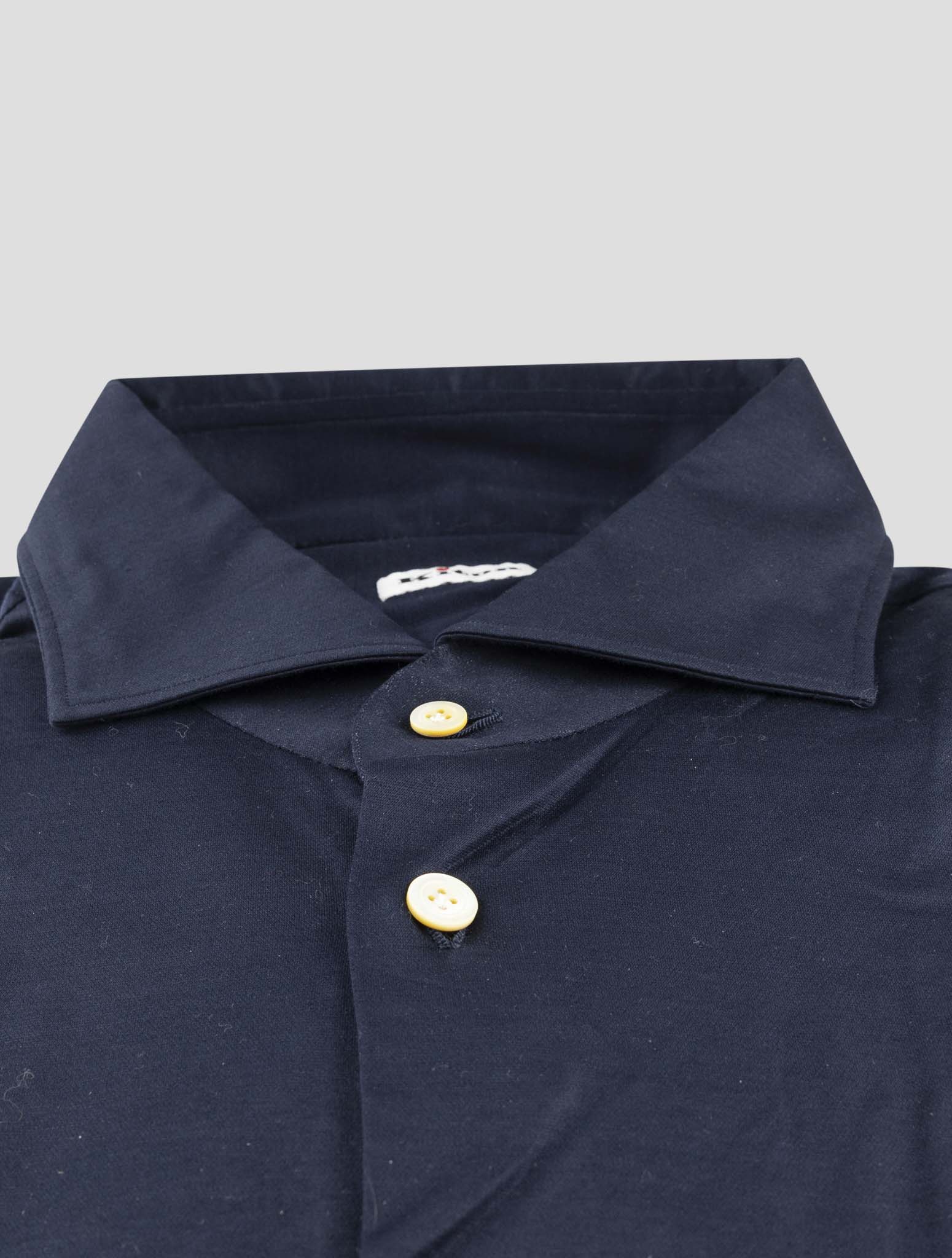 Kiton Blue Cotton Shirt