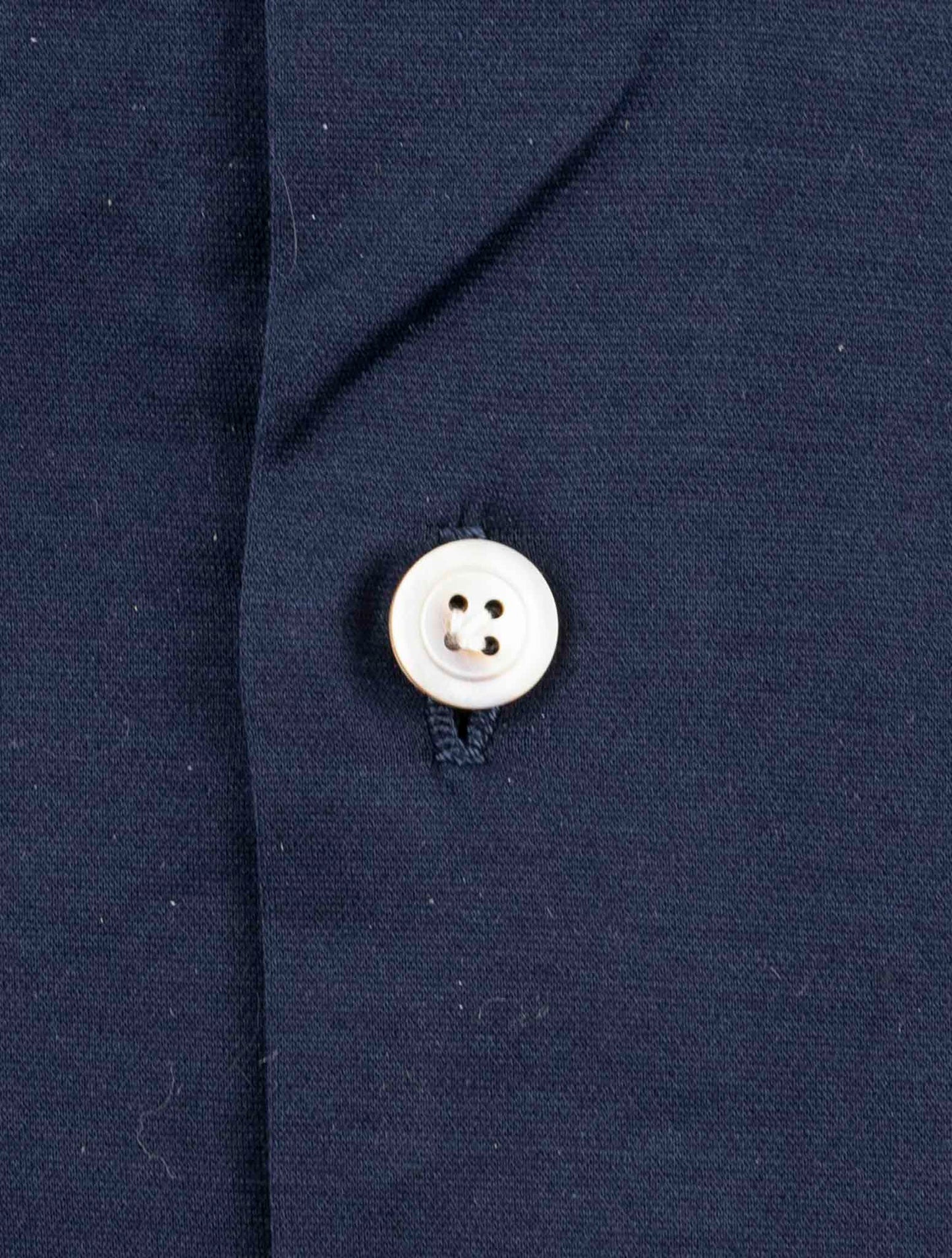 Kiton Blue Cotton Shirt