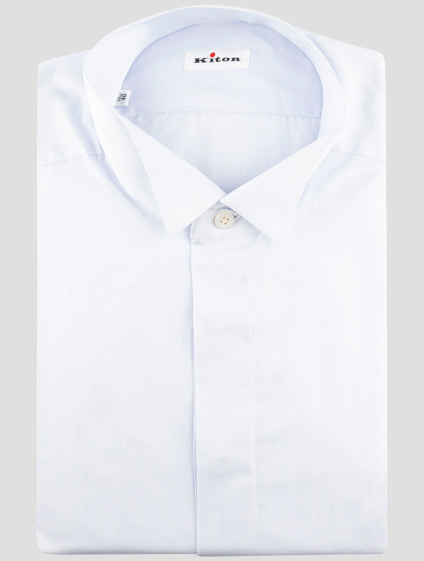 Kiton Light Blue Cotton Shirt