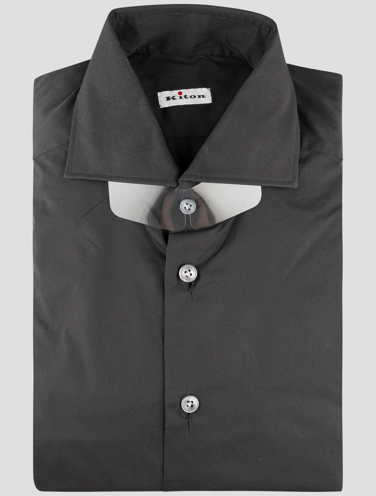 Kiton Black Cotton Pa Ea Shirt