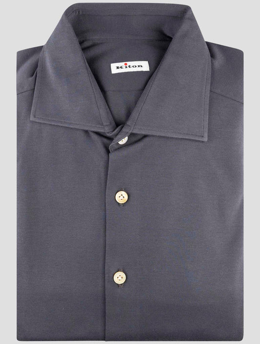 Kiton Gray Cotton Shirt
