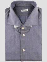 Kiton Blue Brown Cotton Shirt