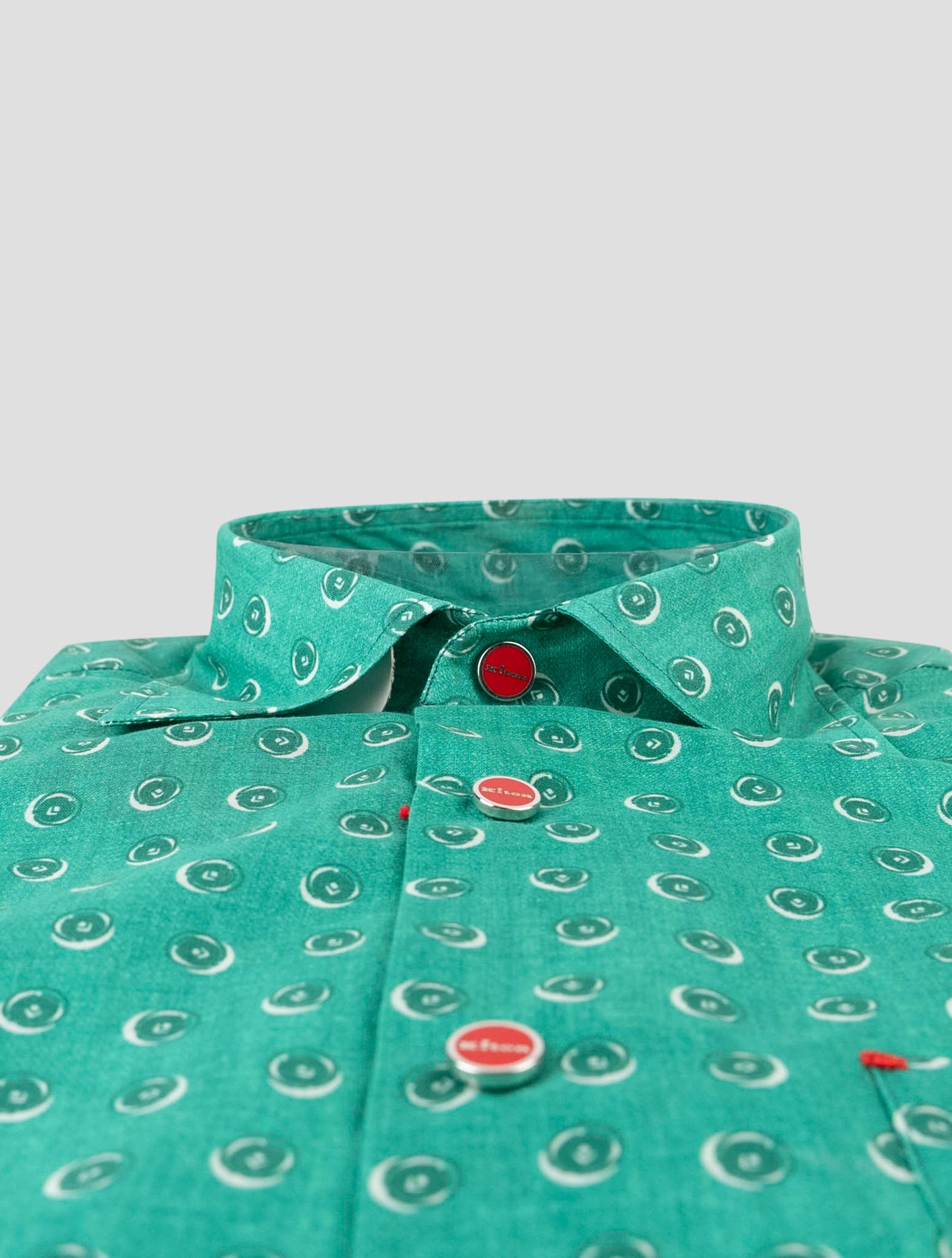 Kiton Green Cotton Shirt