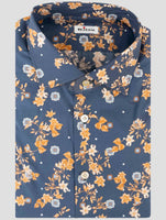 Kiton Blue Cotton Shirt