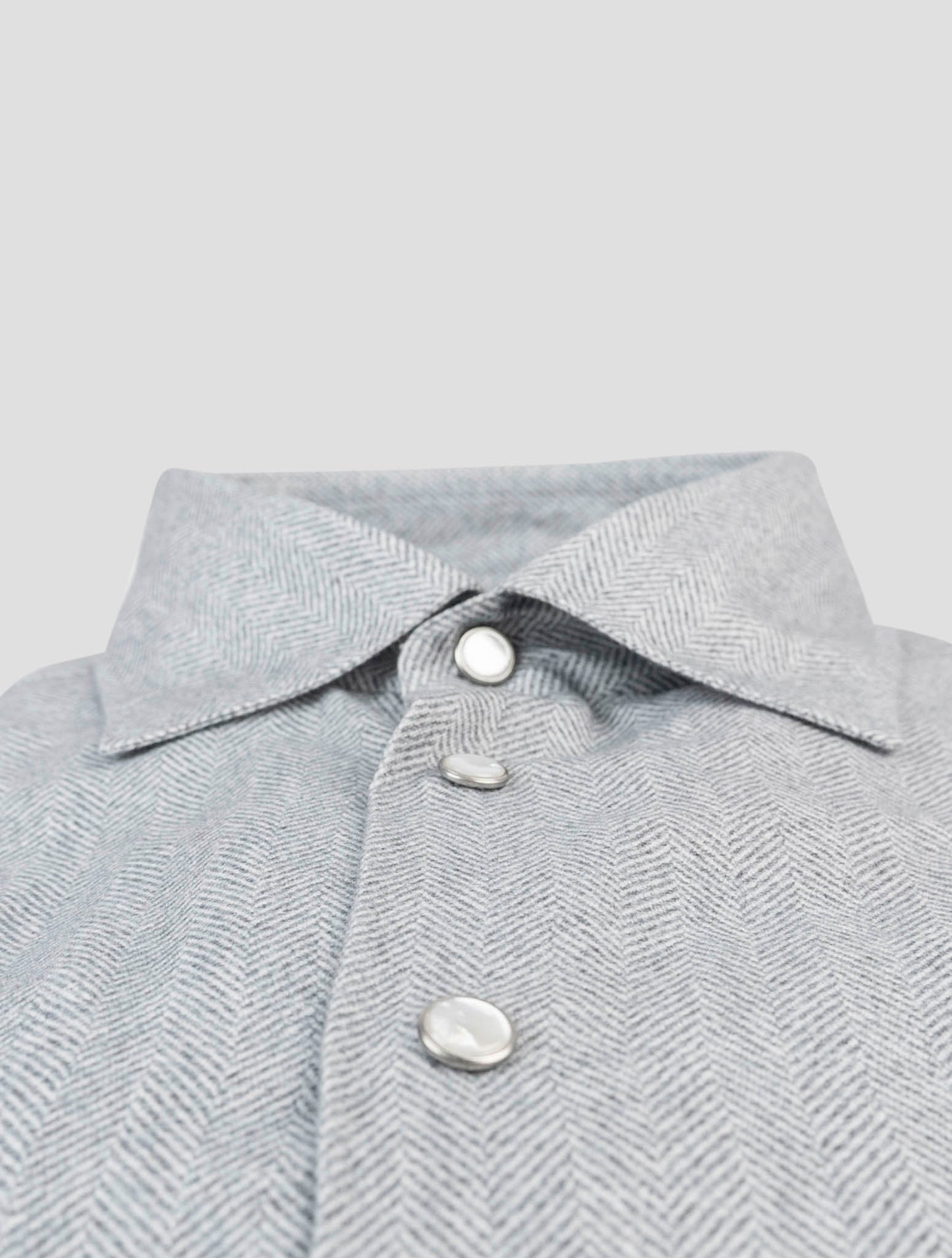 Kiton Gray Linen Shirt
