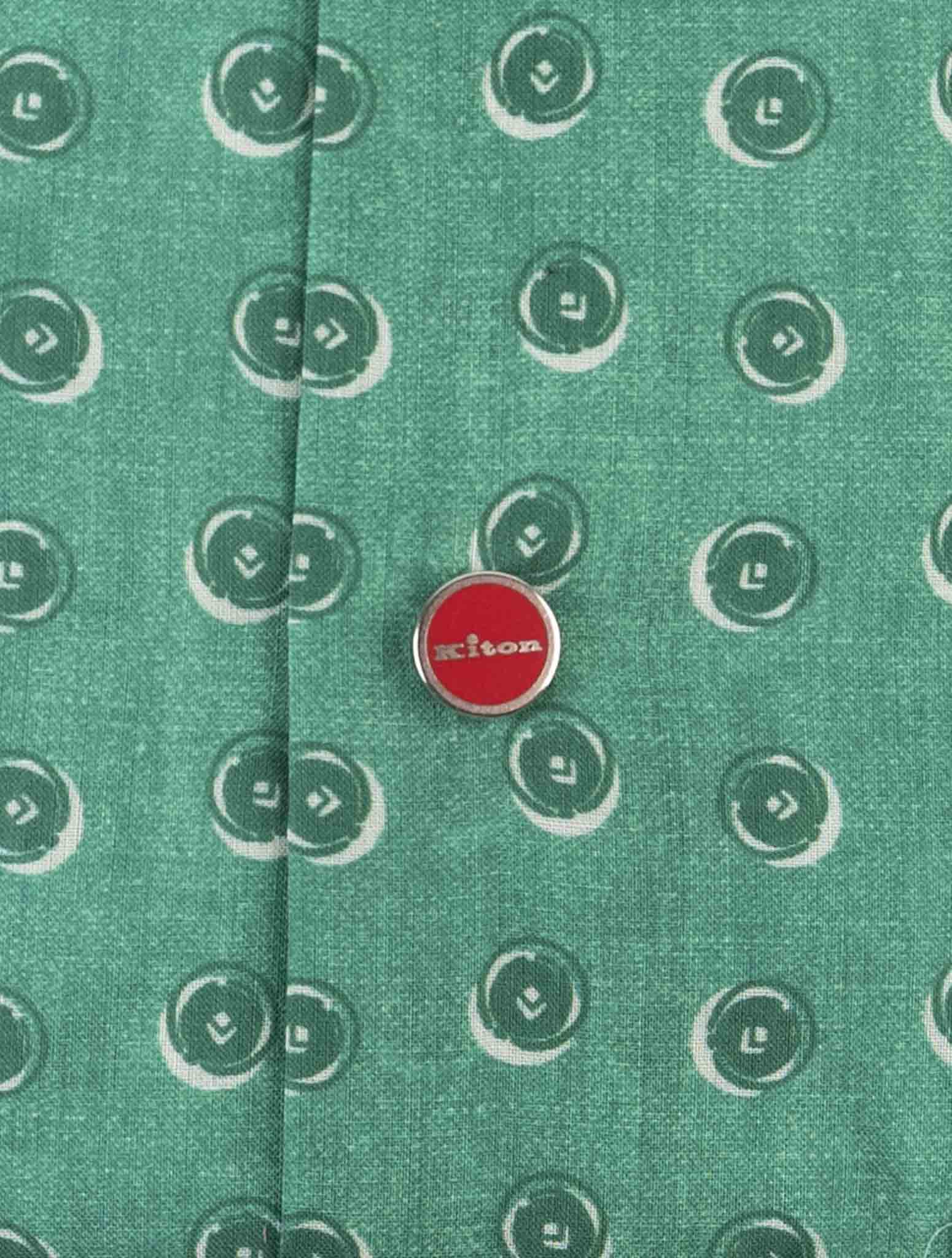 Kiton Green Cotton Shirt