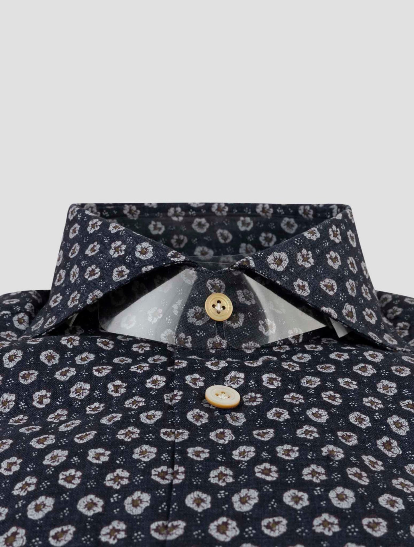 Kiton Blue Cotton Shirt
