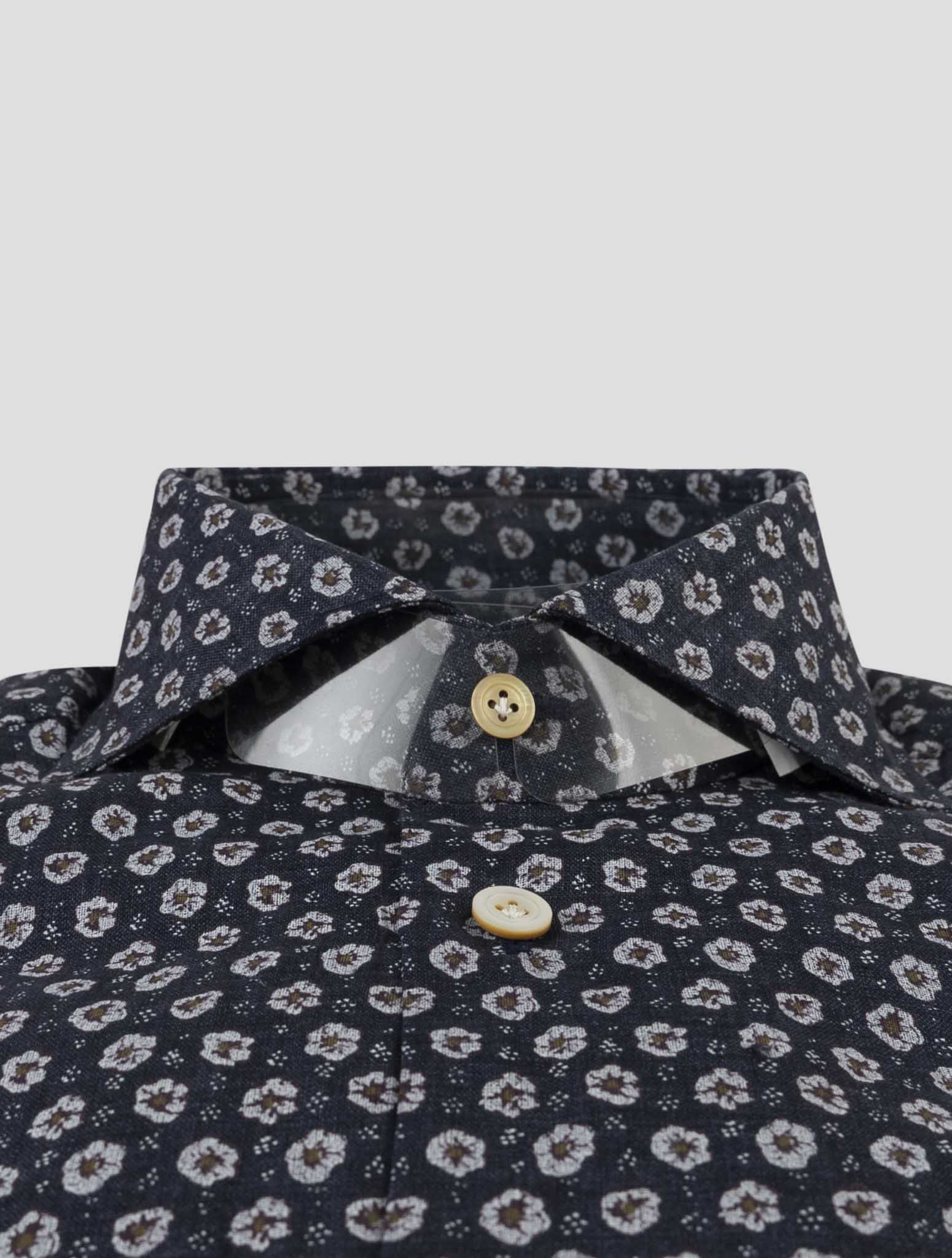 Kiton Blue Cotton Shirt