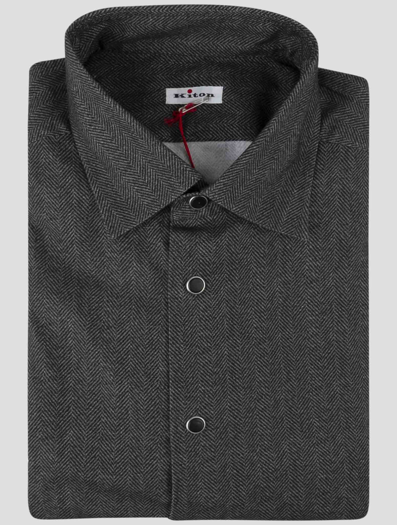 Kiton Dark Gray Cotton Shirt