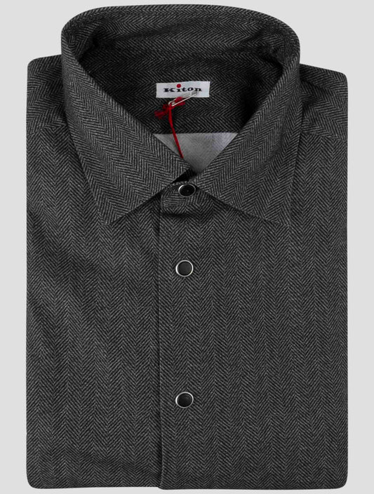 Kiton Dark Gray Cotton Shirt