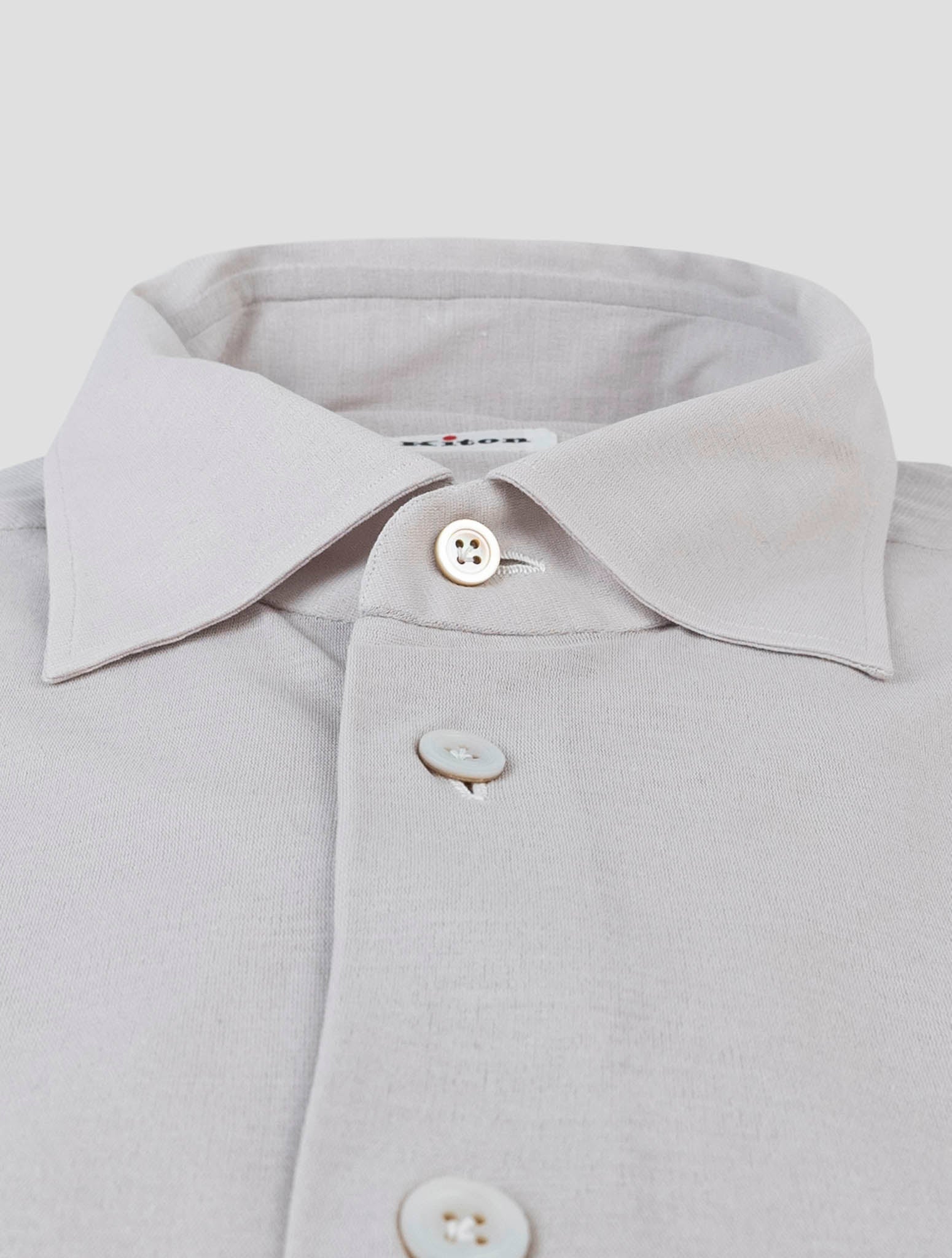 Kiton Beige Cotton Shirt