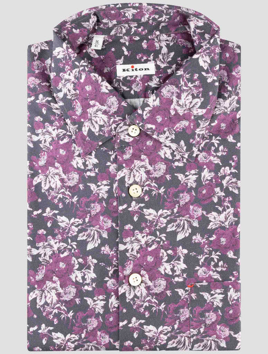 Kiton Multicolor Cotton Shirt
