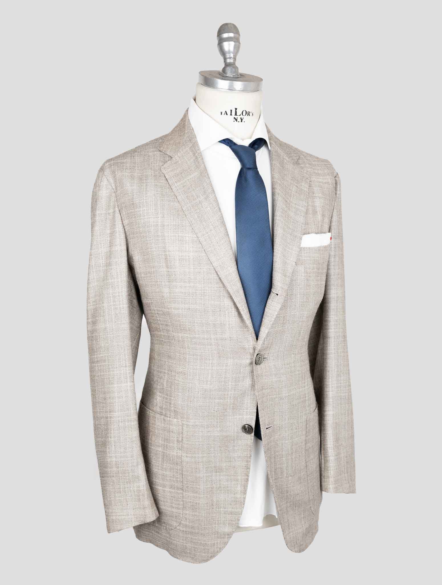 Kiton Gray Cashmere Silk Blazer