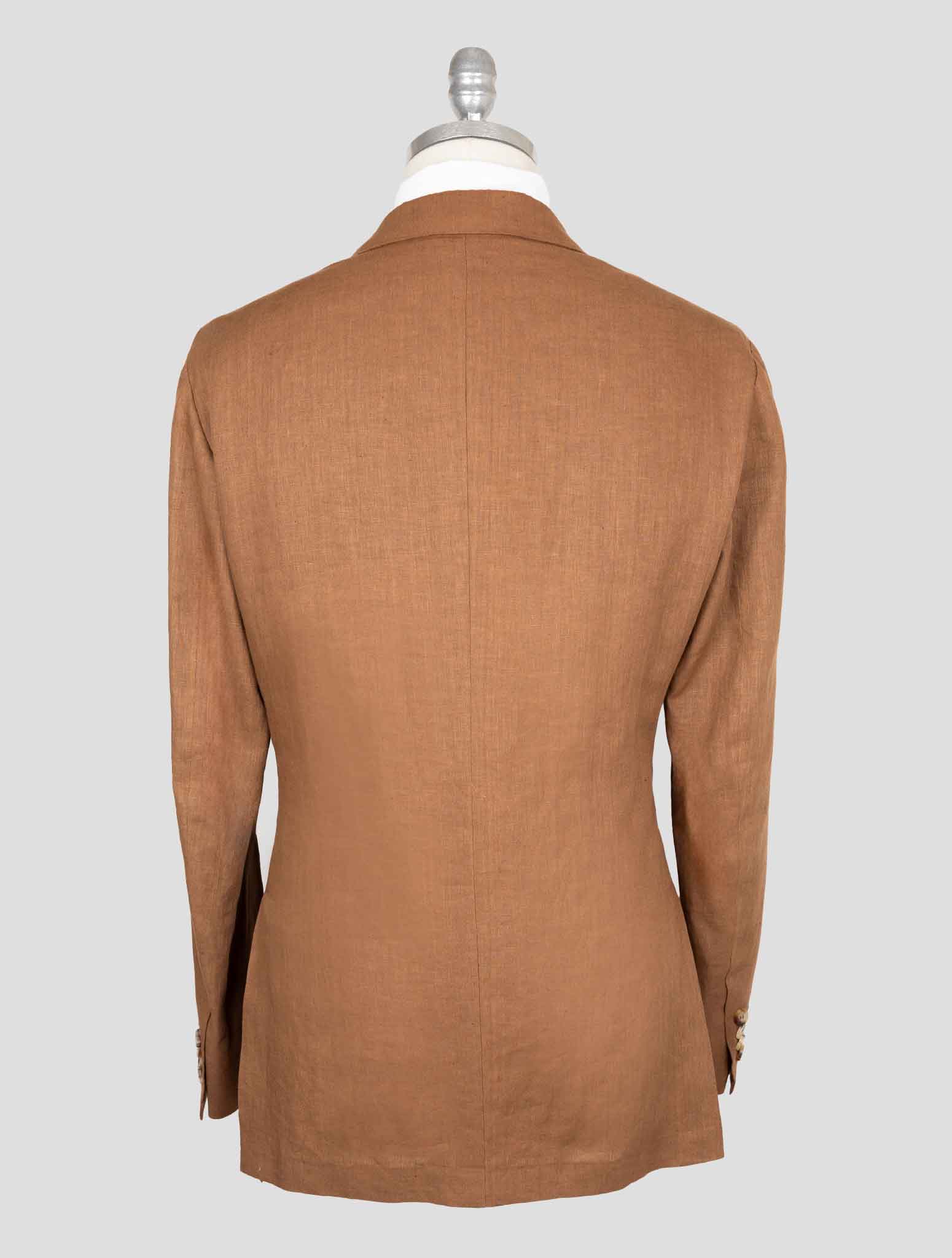 Kiton Brown Linen Suit Short Pants