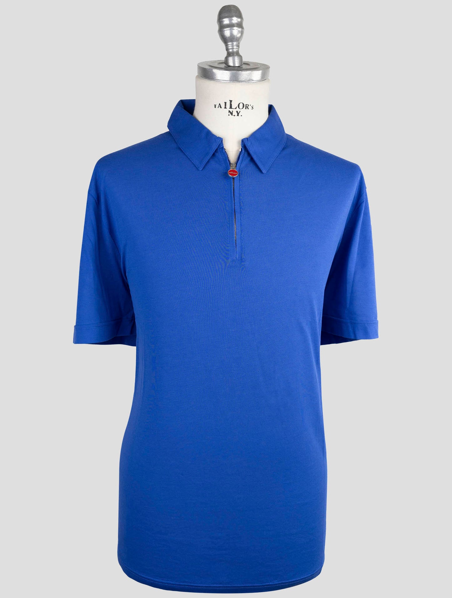 Kiton Blue Cotton Polo
