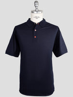 Kiton Blue Cotton Polo