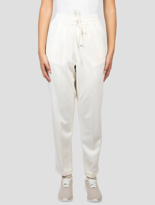 Kiton White Cotton Ea Jeans